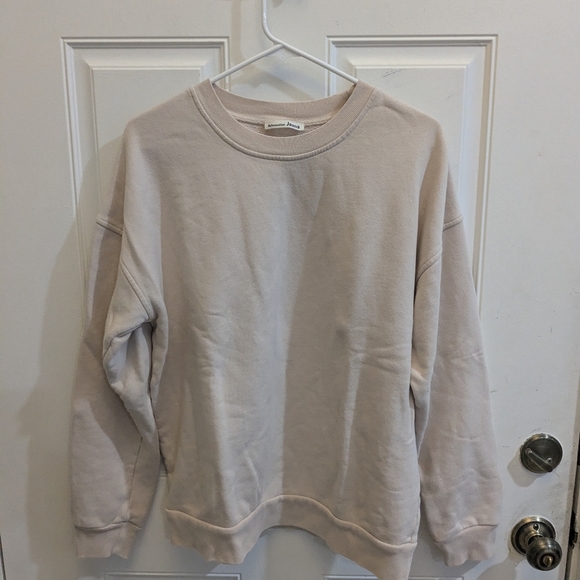 Reformation Jeans Crewneck Sweater Neutral - Picture 2 of 5